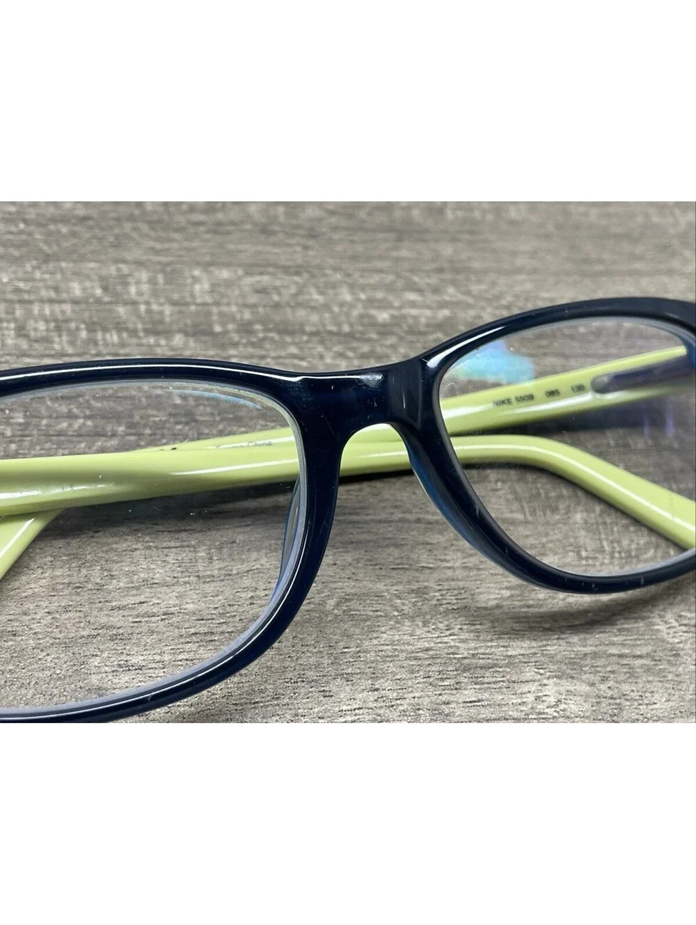 Nike Eyeglasses 5509 085 48[]17-130 Black Green Yellow Full Rim Frames Only